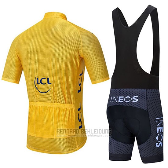 2020 Fahrradbekleidung INEOS Gelb Shwarz Trikot Kurzarm und Tragerhose - zum Schließen ins Bild klicken